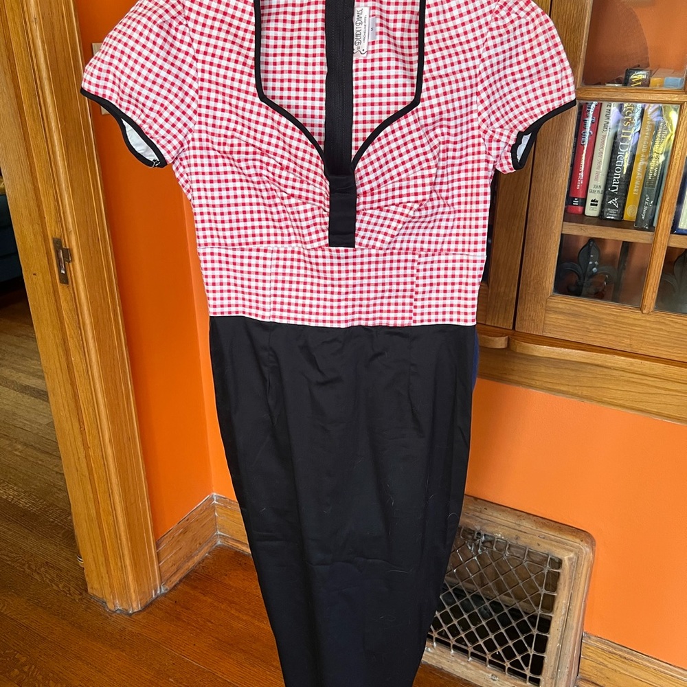 Red and Black Gingham Dress